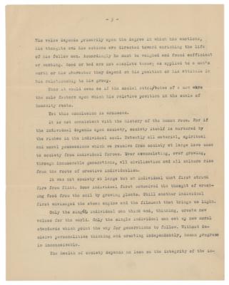 Lot #13 Albert Einstein Signed Typed Manuscript Draft - Image 4