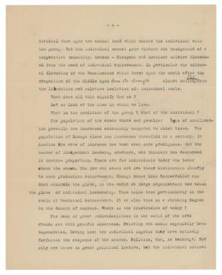 Lot #13 Albert Einstein Signed Typed Manuscript Draft - Image 5