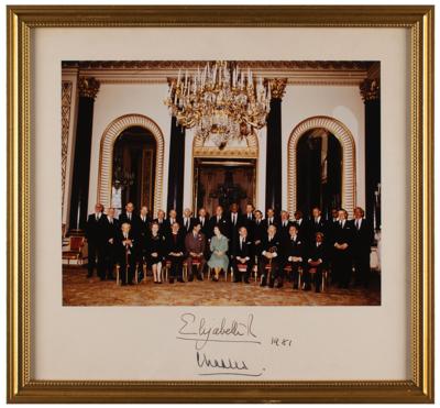 Lot #46 Queen Elizabeth II and Prince Charles Signed Photograph - Image 1