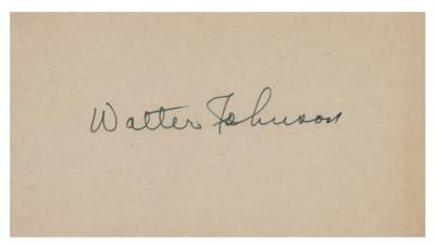 Lot #787 Walter Johnson Signature