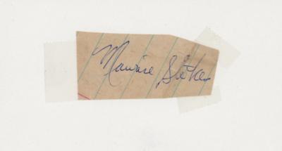 Lot #829 Maurice Stokes Signature