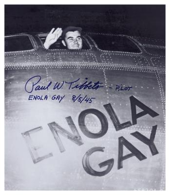Lot #294 Enola Gay: Paul Tibbets Signed Photograph - Image 1