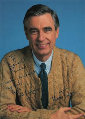 Lot #726 Fred Rogers Signed Photograph