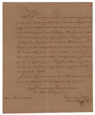 Lot #44 Marie Louise of Parma Letter Signed