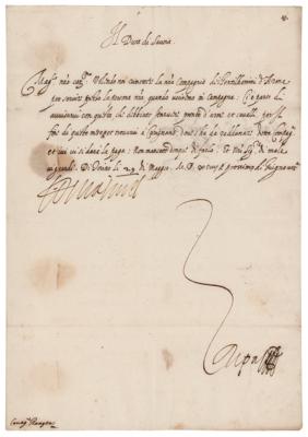 Lot #32 Charles Emmanuel I, Duke of Savoy Document Signed - Image 1