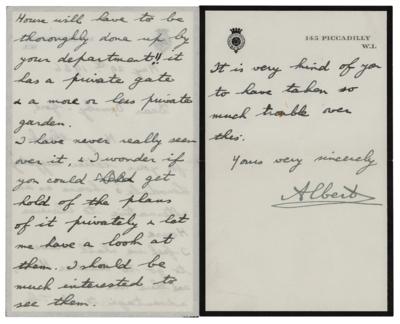 Lot #39 King George VI Autograph Letter Signed - Image 2