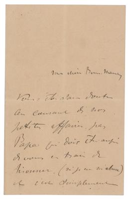 Lot #393 Henri de Toulouse-Lautrec Autograph Letter Signed