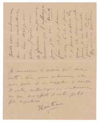 Lot #393 Henri de Toulouse-Lautrec Autograph Letter Signed - Image 2