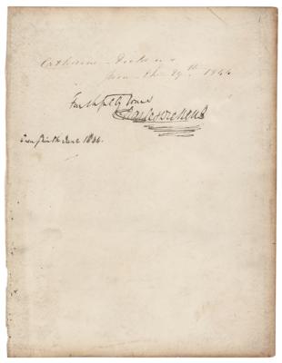 Lot #460 Charles and Catherine Dickens Signatures