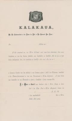 Lot #42 King Kalakaua Document Signed - Image 2