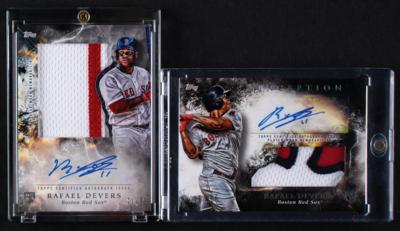 Lot #922 2018 Topps Inception (2) Rafael Devers Autograph/Patch Cards (/99 and /205) - Image 1