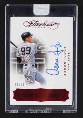 Lot #894 2017 Panini Flawless Finishes Ruby Aaron Judge Autograph (5/20) - Image 1