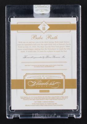 Lot #885 2017 Panini Flawless Babe Ruth Emerald (5/5) - Image 2