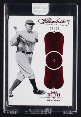 Lot #886 2017 Panini Flawless Babe Ruth Ruby (3/15) - Image 1