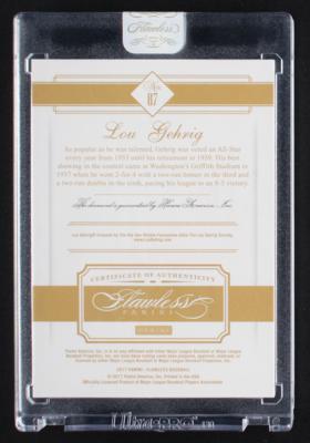 Lot #890 2017 Panini Flawless Black Lou Gehrig Diamond (1/1) - Image 2