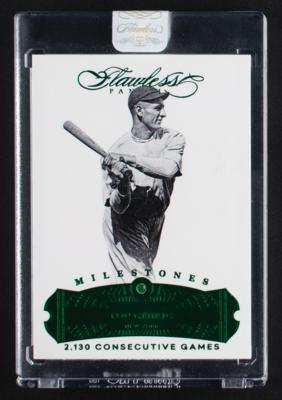 Lot #897 2017 Panini Flawless Lou Gehrig Emerald (4/5) - Image 1