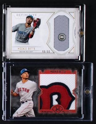 Lot #955 2017-19 Topps (2) Mookie Betts Relic Cards (/5 and /50) - Image 1