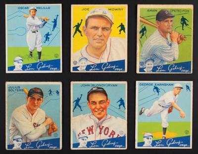 Lot #933 1934 Goudey Lot of (6)
