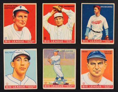 Lot #932 1933 Goudey Baseball Card Lot of (33) with Grimes and Manush - Image 1