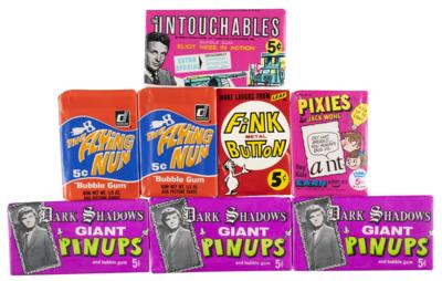 Lot #703 Entertainment (8) Wax Packs: Dark Shadows, Untouchables, Flying Nun, and Others - Image 1