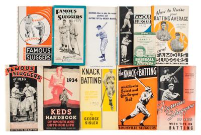 Lot #804 Baseball Greats (11) Vintage Booklets (c. 1930s-60s) with Gehrig and Foxx