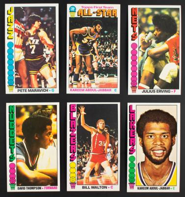 Lot #988 1976 Topps Basketball High-Grade Complete Set (144)