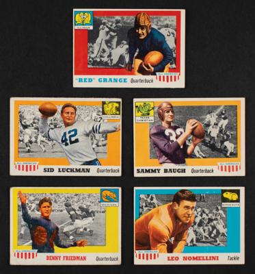 Lot #1043 1955 Topps All-American Football Lot of (17) with 5 HOFers