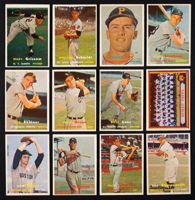 Lot #942 1957 Topps Baseball High-Grade Lot of (12) with Campanella - Image 1