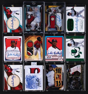 Lot #960 Boston Red Sox Hoard of (56) Autograph/Relic Cards with Ortiz, Devers, Pedroia, Bogaerts - Image 2