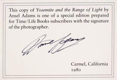 Lot #396 Ansel Adams Signed Book - Image 2