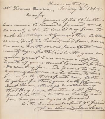Lot #7015 Andrew Jackson Autograph Letter Signed - Image 2