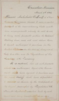 Lot #7033 Abraham Lincoln Document Signed as President - Image 4