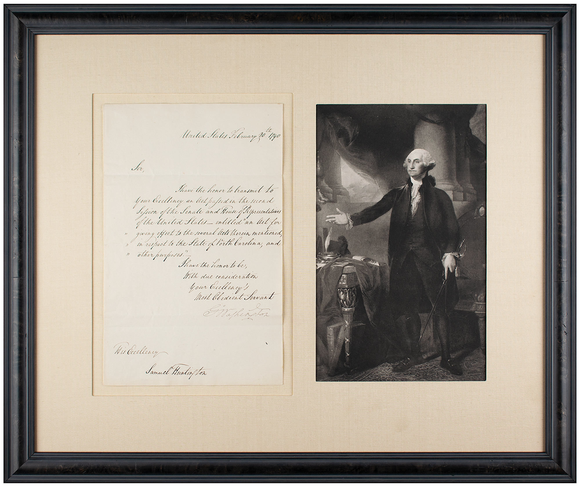 Lot #7001 George Washington Letter Signed as President