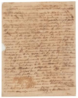 Lot #7022 William Henry Harrison Autograph Letter Signed - Image 1