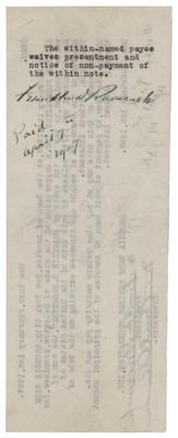 Lot #7082 Franklin D. Roosevelt Document Signed - Image 2