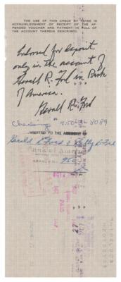 Lot #7111 Gerald Ford Signed Check