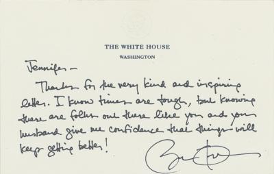 Lot #7123 Barack Obama Autograph Letter Signed as President - Image 1