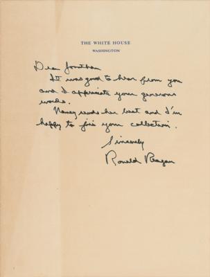 Lot #7116 Ronald Reagan Autograph Letter Signed as President - Image 1