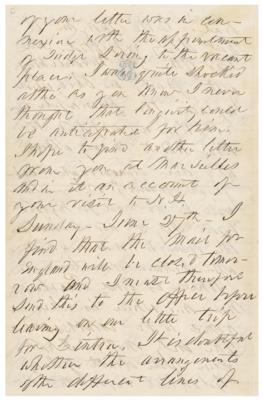 Lot #7029 Franklin Pierce Autograph Letter Signed - Image 6