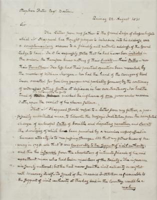 Lot #7012 John Quincy Adams Autograph Letter Signed - Image 2