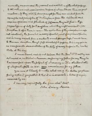 Lot #7012 John Quincy Adams Autograph Letter Signed - Image 3