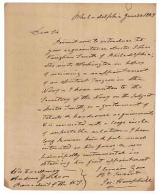 Lot #7017 Andrew Jackson Autograph Endorsement Signed as President