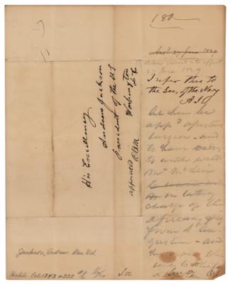 Lot #7017 Andrew Jackson Autograph Endorsement Signed as President - Image 2