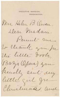 Lot #7053 Mary Harrison McKee Autograph Letter Signed - Image 1
