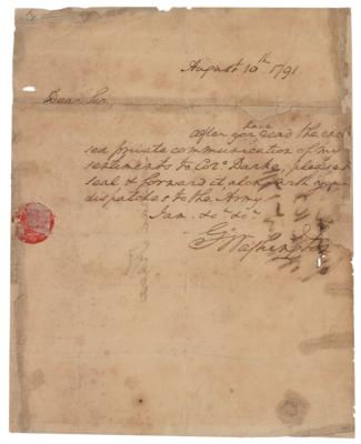 Lot #7002 George Washington Autograph Letter