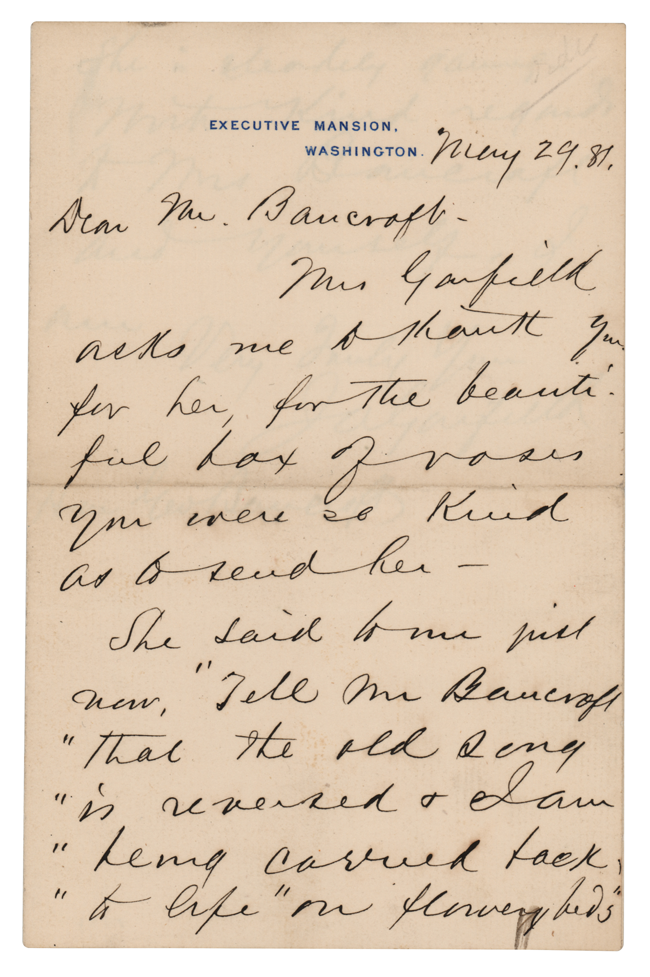 Lot #7044 James A. Garfield Autograph Letter Signed as President