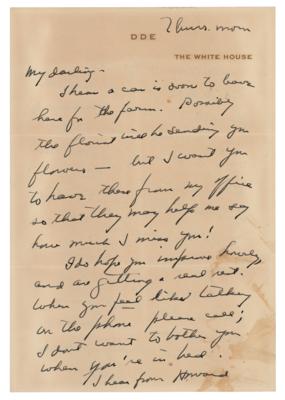 Lot #7090 Dwight D. Eisenhower Autograph Letter Signed as President - Image 1