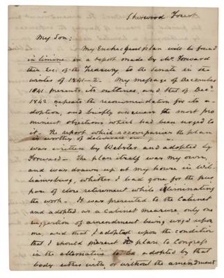 Lot #7023 John Tyler Autograph Letter Signed - Image 2