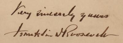 Lot #7080 Franklin D. Roosevelt Autograph Letter Signed as President - Image 2
