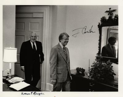 Lot #7113 Jimmy Carter and Warren E. Burger Signed Photograph